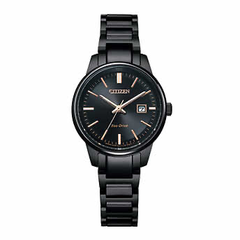 Đồng hồ nữ thạch anh bằng thép không gỉ màu đen thông thường của Citizen Eco-Drive EW2595-57E  (mua hộ bạn nhé )      e.
