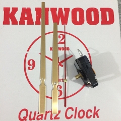 Máy đồng hồ treo tường kim trôi Kanwood trục 18mm, kim vàng dài 23cm