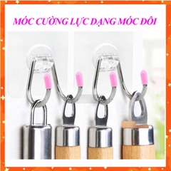 1 Móc Cường Lực INOX Dán Tường Dạng Móc ĐÔI