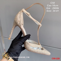 C50-225 Rene Caovilla sandal cao 10cm siêu cấp