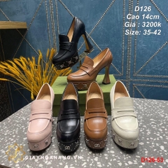 D126-53 Gucci giày cao 14cm siêu cấp