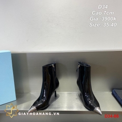 D34-86 Prada bốt  cao 7cm siêu cấp