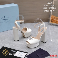 E32-60 Prada sandal cao 13cm siêu cấp