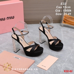 E32-82 Miu Miu sandal cao 12cm siêu cấp