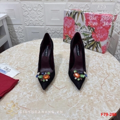 F79-299 Dolce & Gabbana giày cao gót 10cm siêu cấp
