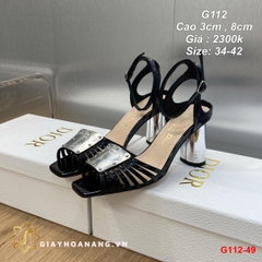 G112-49 Dior sandal cao 3cm , 8cm siêu cấp