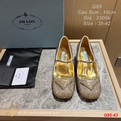 G85-43 Prada sandal cao 5cm , 10cm siêu cấp