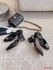 H115-375 Chanel sandal cao 4cm , 6cm siêu cấp