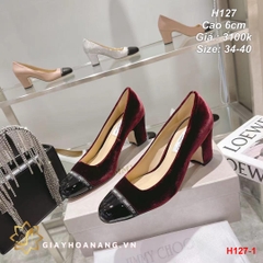 H127-1 Chanel giày cao 6cm siêu cấp
