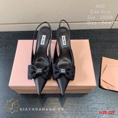 H28-327 Miu Miu sandal cao gót 5cm siêu cấp