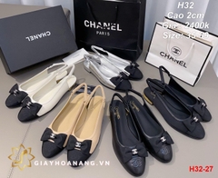 H32-27 Chanel sandal cao 2cm siêu cấp