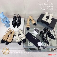 H56-117 Chanel sandal cao 1cm , 8cm siêu cấp