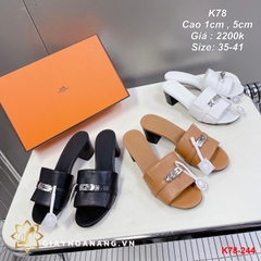 K78-244 Hermes dép cao 1cm , 5cm siêu cấp