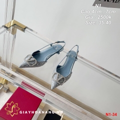 N1-34 Valentino sandal cao 4cm , 7cm siêu cấp