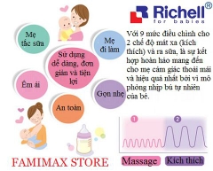 Máy hút sữa điện massage Richell