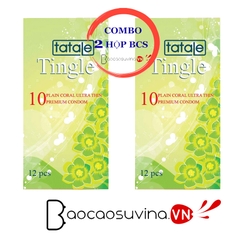 Bao cao su Tatale Tingle Siêu Mỏng ( Combo 2 hộp x 12 cái )