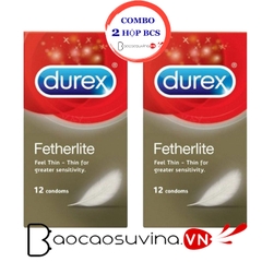 Bao cao su Durex Fetherlite ( Combo 2 hộp x 12 cái )