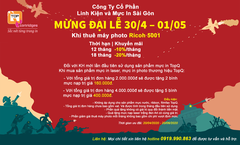 MỪNG ĐẠI LỄ 30/4 - QUỐC TẾ LAO ĐỘNG 1/5
