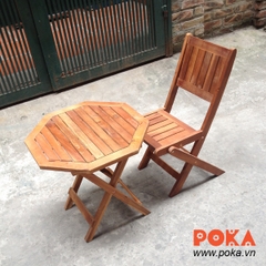 bộ bàn ghế gỗ mini xếp gọn