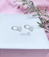 Bông tai bạc treo thẻ