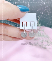 Bông tai bạc treo thẻ