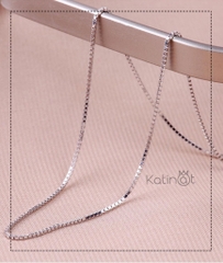 Dây chuyền bạc giọt sương tinh thể đá