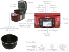 Nồi cơm điện cao tần Hitachi RZ-KV180YS(R)