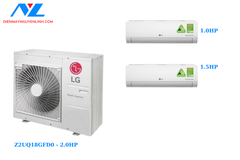 Combo  LG Inverter 2.0 HP Z2UQ18GFD0 / AMNQ09GSJA0 + AMNQ12GSJA0