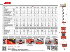 Xe nâng người cắt kéo 10.0m, Model JS1012ELi (JS12), mới 100 %, giá rẻ