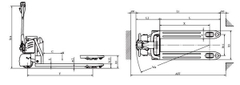 Xe nâng tay điện 1.5 tấn Heli Interlift CBD15J-Li-S. Sx 2022. Mới 100%. XM.EP15HL002.00546