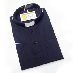 Áo Thun Cổ Côn Linh Mục Màu Tím Than