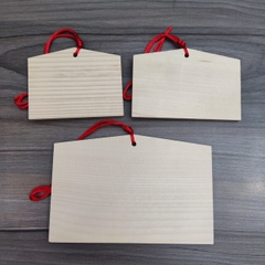 Bảng Gỗ Ema Nhật 2 mặt trơn dùng viết nguyện vọng truyền thống Nhật