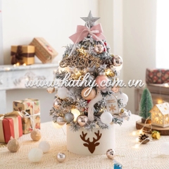 XMAS Cây thông 60cm màu hồng 6705H