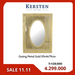 [SALE] KERSTEN Gương Metal Gold 59x4x79cm XET-2617