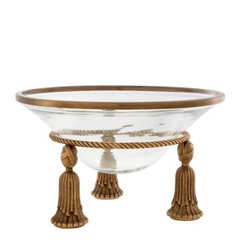 EICHHOLTZ Bát thủy tinh Bowl Tassel vintage brass finish 112924