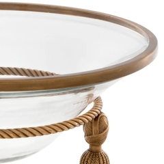 EICHHOLTZ Bát thủy tinh Bowl Tassel vintage brass finish 112924