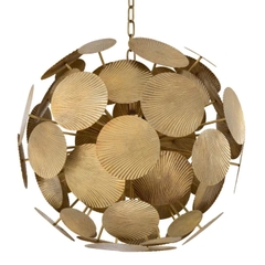 EICHHOLTZ Đèn chùm Chandelier Duvall L vintage brass finish