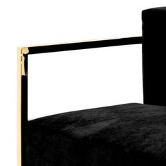 EICHHOLTZ Ghế Chair Emilio gold finish black velvet