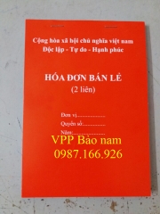 Hóa đơn bán lẻ 2 liên A5 cacbon