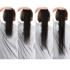 Tóc Giả Kẹp Phím Cao Cấp - Bộ Phím 2 Kẹp Tóc Thật 100%