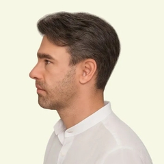 Tóc Giả Nam che Hói - Kiểu Mái Lệch Bằng Tóc Thật | Wina