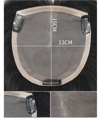 Tóc Giả Che Hói Đỉnh Đầu Nữ - Hai Mái Siêu Da 3D Dài 35cm Uốn Xoăn | Wina