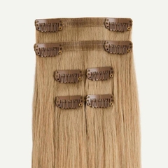 Tóc Kẹp Phím Bằng Tóc Thật - Combo 4 Tóc Kẹp Nâu Vàng Sáng