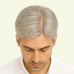 Tóc Giả Nam Nguyên Đầu - Kiểu Side Part Xoăn Châu Âu Bằng Tóc Thật | Wina
