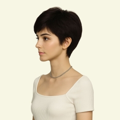 Tóc Giả Nữ Nguyên Đầu - Trung Niên Kiểu Ngắn Pixie Bằng Tóc Thật | Wina