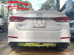 Độ Cặp Pô Đôi Akrapovic + Lip Chia Pô Xe Hyundai Elantra 2017