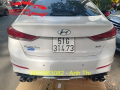 Độ Cặp Pô Đôi Akrapovic + Lip Chia Pô Xe Hyundai Elantra 2017