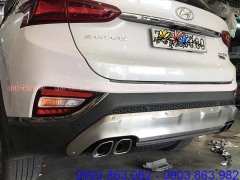 Độ lip chia pô + pô zin theo xe Hyundai Santafe 2019