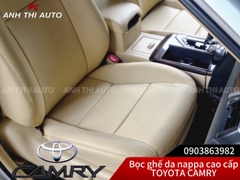 BỌC GHẾ DA CHO XE TOYOTA CAMRY 2010 | MÀU KEM