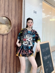 ÁO THUN TAY LỠ NHUỘM TIEDYE IN HÌNH MICKEY